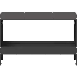 vidaXL Kippen voederbak Zwart 81 x 32 x 53,5 cm Koudgewalst Staal