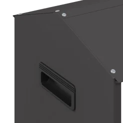 vidaXL Kippen voederbak Zwart 81 x 32 x 53,5 cm Koudgewalst Staal