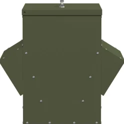 vidaXL Kip voerbak Olijfgroen 40,5 x 45 x 41 cm 20 kg