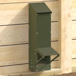 vidaXL Kip voerbak Olijf Groen 13 x 12 x 51 cm Koudgewalst Staal