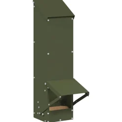 vidaXL Kip voerbak Olijf Groen 13 x 12 x 51 cm Koudgewalst Staal