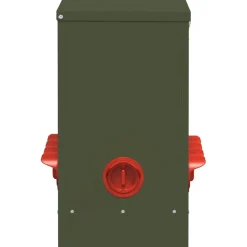vidaXL Kip voerbak Olijfgroen 60,5 x 29 x 51 cm 25 kg