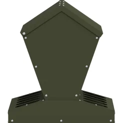 vidaXL Kip voerbak Olijf Groen 40 x 40 x 45 cm Koudgewalst Staal
