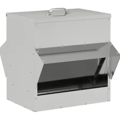 vidaXL Kip voerbak zilver 40,5 x 45 x 41 cm 20 kg Gegalvaniseerd staal