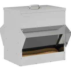 vidaXL Kip voerbak zilver 40,5 x 45 x 41 cm 20 kg Gegalvaniseerd staal