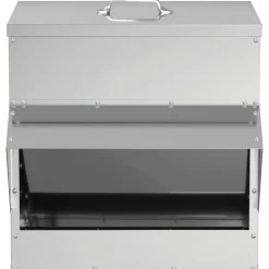 vidaXL Kip voerbak zilver 40,5 x 45 x 41 cm 20 kg Gegalvaniseerd staal