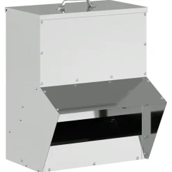vidaXL Kip voerbak Zilver 20 x 25 x35 cm Gegalvaniseerd staal