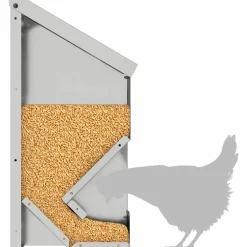 vidaXL Kip voerbak zilver 21 x 16 x 33 cm 3 kg Gegalvaniseerd staal