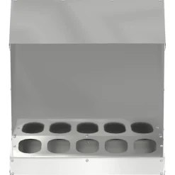 vidaXL Kip voerbak Zilver 40 x 40 x 45 cm Gegalvaniseerd staal