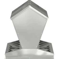 vidaXL Kip voerbak Zilver 40 x 40 x 45 cm Gegalvaniseerd staal