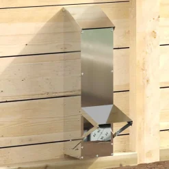 vidaXL Kip voerbak Zilver 13 x 12 x 51 cm Gegalvaniseerd staal
