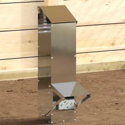 vidaXL Kip voerbak Zilver 13 x 12 x 51 cm Gegalvaniseerd staal