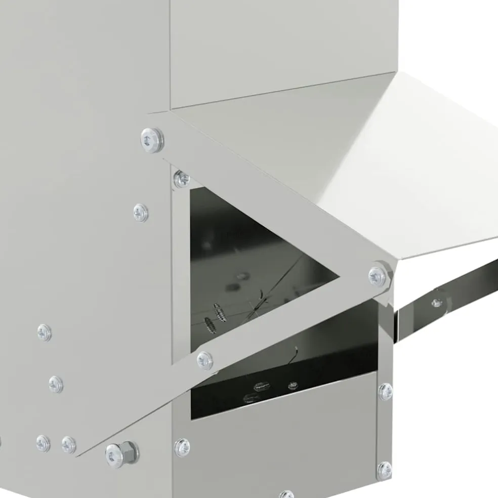 vidaXL Kip voerbak Zilver 13 x 12 x 51 cm Gegalvaniseerd staal