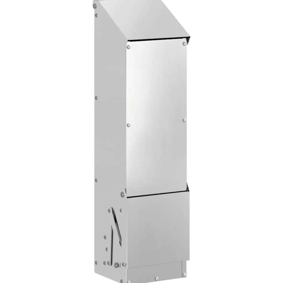 vidaXL Kip voerbak Zilver 13 x 12 x 51 cm Gegalvaniseerd staal