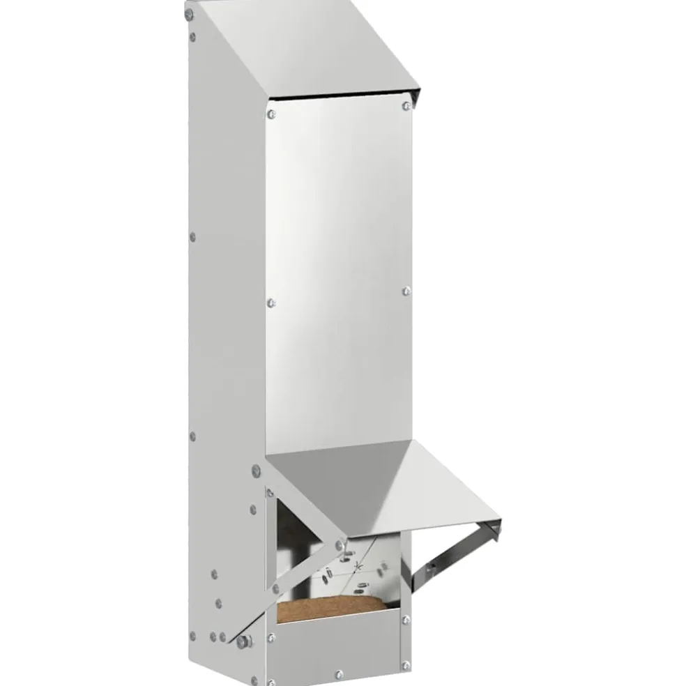 vidaXL Kip voerbak Zilver 13 x 12 x 51 cm Gegalvaniseerd staal