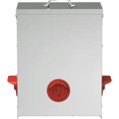 vidaXL Kip voerbak zilver 32,5 x 20,5 x 43 cm 25 kg