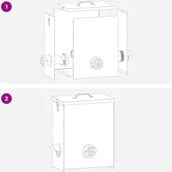 vidaXL Kip voerbak zilver 32,5 x 20,5 x 43 cm 25 kg
