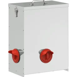 vidaXL Kip voerbak zilver 32,5 x 20,5 x 43 cm 25 kg
