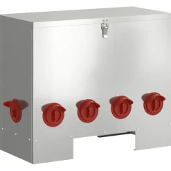 vidaXL Kip voerbak zilver 60,5 x 29 x 51 cm 25 kg Gegalvaniseerd staal