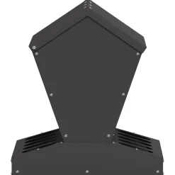 vidaXL Kip voerbak Zwart 40 x 40 x 45 cm Koudgewalst Staal