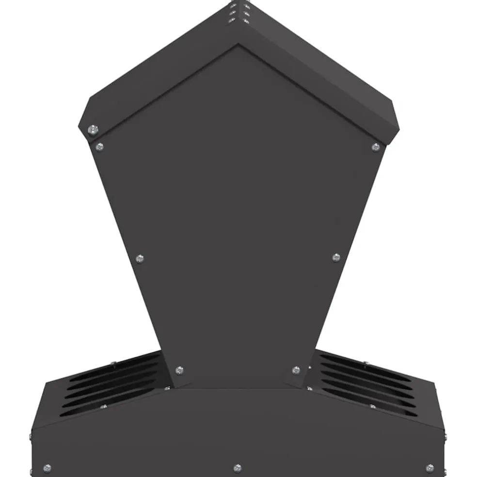 vidaXL Kip voerbak Zwart 40 x 40 x 45 cm Koudgewalst Staal