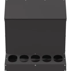 vidaXL Kip voerbak Zwart 40 x 40 x 45 cm Koudgewalst Staal