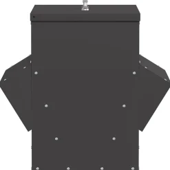 vidaXL Kip voerbak Zwart 40,5 x 45 x 41 cm 20 kg Koudgewalst Staal