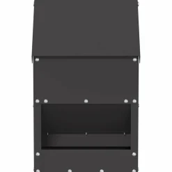 vidaXL Kip voerbak Zwart 21 x 16 x 33 cm 3 kg Koudgewalst Staal