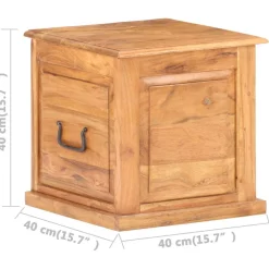 vidaXL Kist 40x40x40 cm massief acaciahout