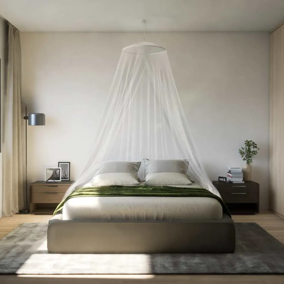 vidaXL Klamboe voor bed A-vorm 156 mesh 1270 cm Polyester