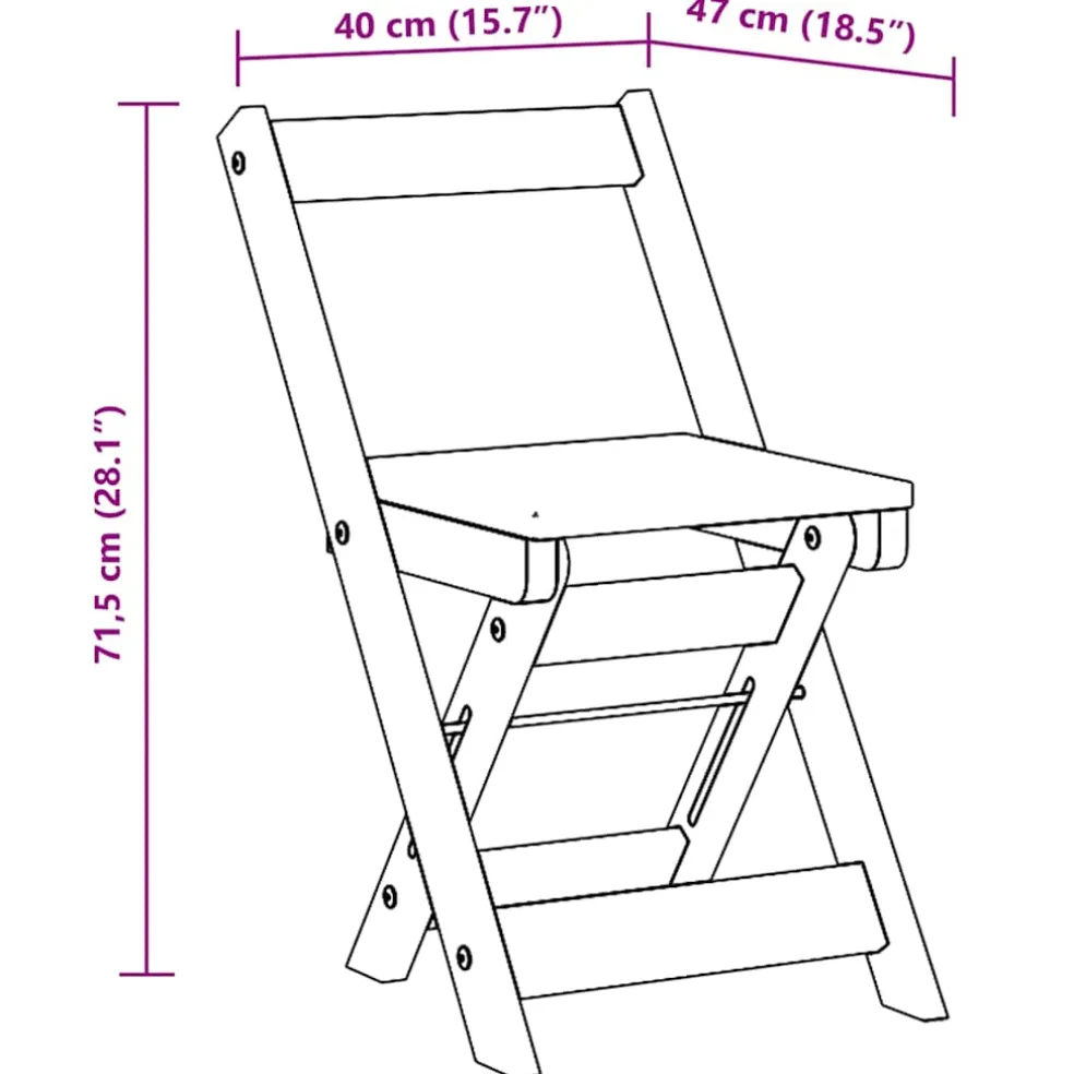 vidaXL Klapstoelen 4 stuks "Corona" Wit Massief Grenenhout