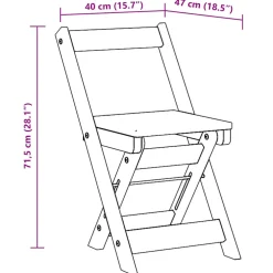 vidaXL Klapstoelen 4 stuks