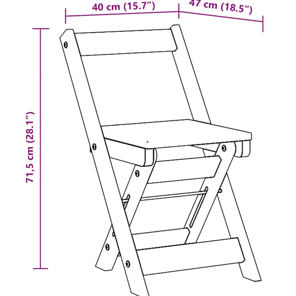vidaXL Klapstoelen 4 stuks "Corona" Grijs Massief Grenenhout