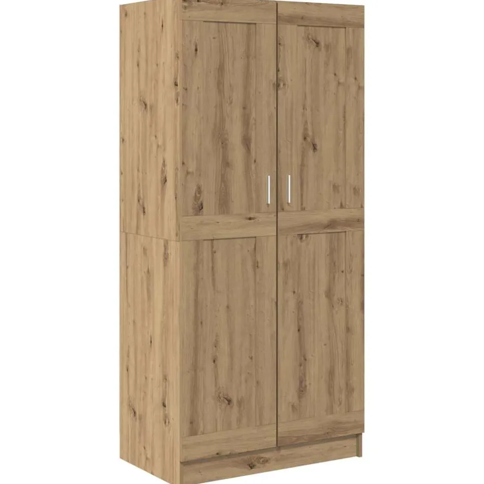 vidaXL Kledingkast Ambachtelijk eiken 82,5 x 51,5 x 180 cm