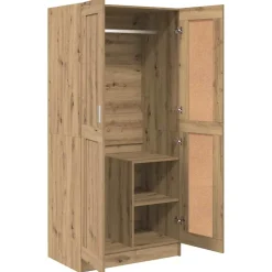 vidaXL Kledingkast Ambachtelijk eiken 82,5 x 51,5 x 180 cm