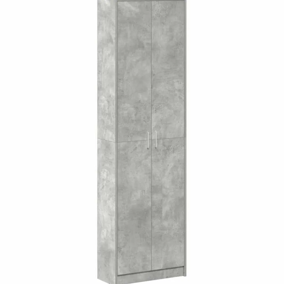 vidaXL Kledingkast Beton Grijs 55 x 25 x 189 cm Bewerkt hout
