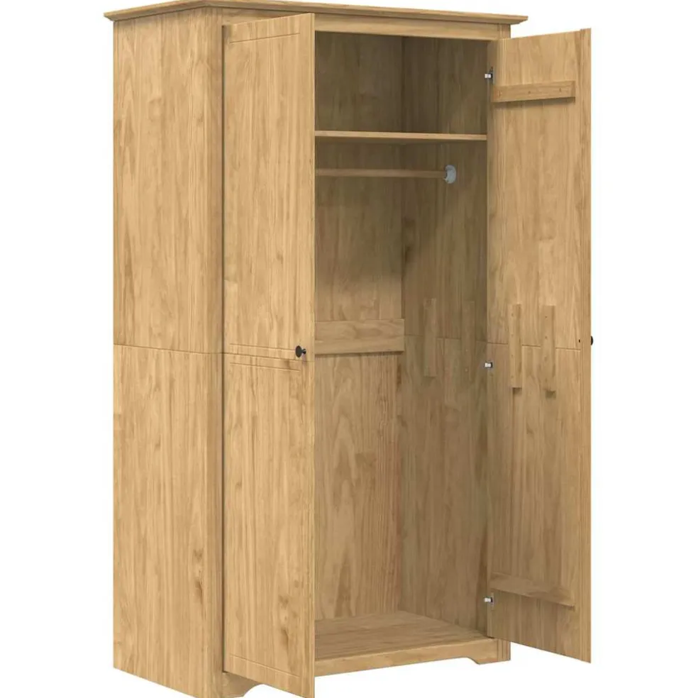 vidaXL Kledingkast BODO Honingbruin 53,5 x 99 x 173 cm Bewerkt hout