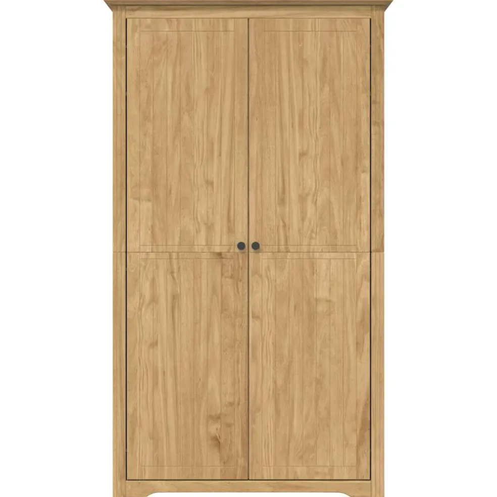 vidaXL Kledingkast BODO Honingbruin 53,5 x 99 x 173 cm Bewerkt hout
