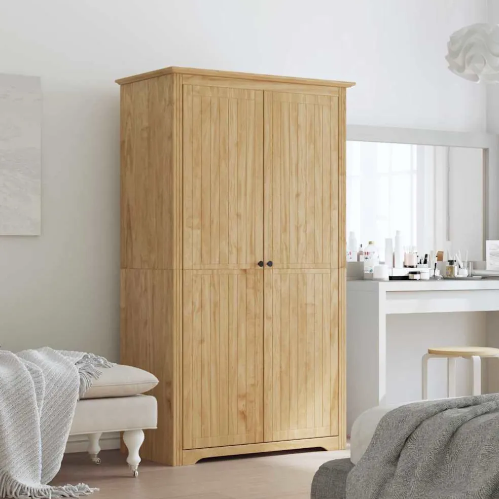 vidaXL Kledingkast BODO Honingbruin 53,5 x 99 x 173 cm Bewerkt hout