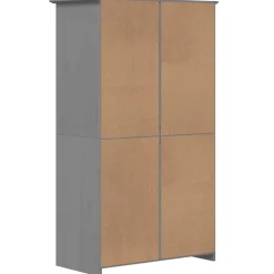 vidaXL Kledingkast BODO 99x53,5x173 cm massief grenenhout grijs