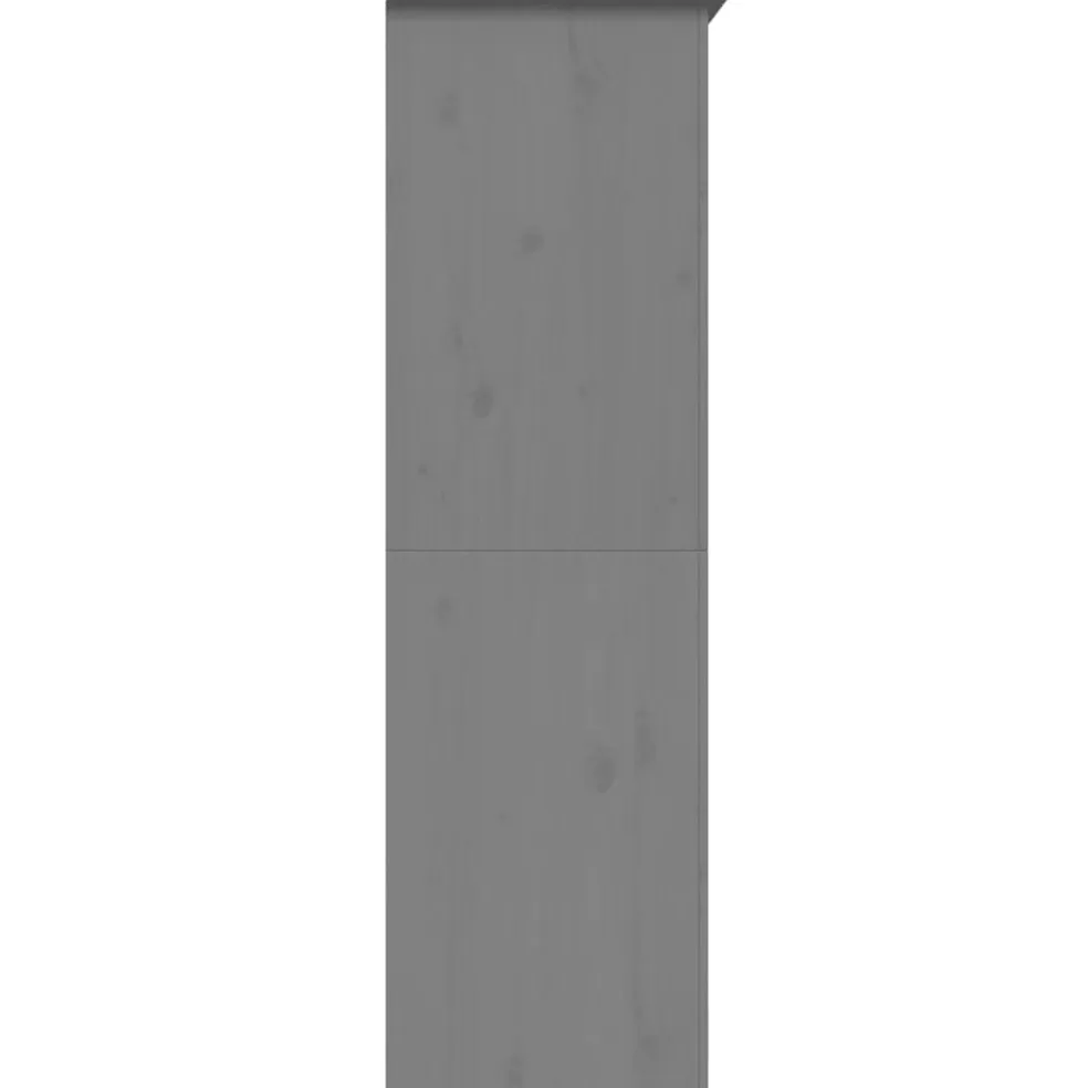 vidaXL Kledingkast BODO 99x53,5x173 cm massief grenenhout grijs