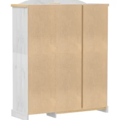 vidaXL Kledingkast Corona wit 151,5x52x186 cm massief grenenhout