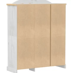 vidaXL Kledingkast Corona wit 151,5x52x186 cm massief grenenhout