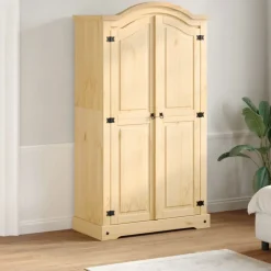 vidaXL Kledingkast Corona 102x52x186 cm massief grenenhout