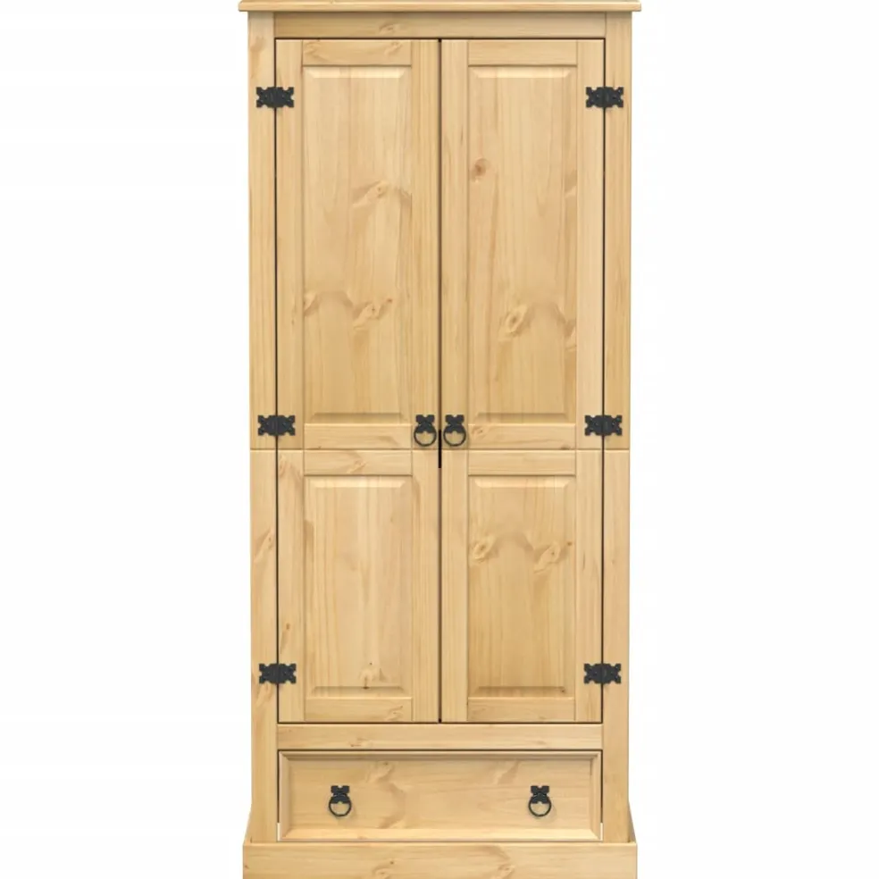 vidaXL Kledingkast Corona 76x50x170 cm massief grenenhout