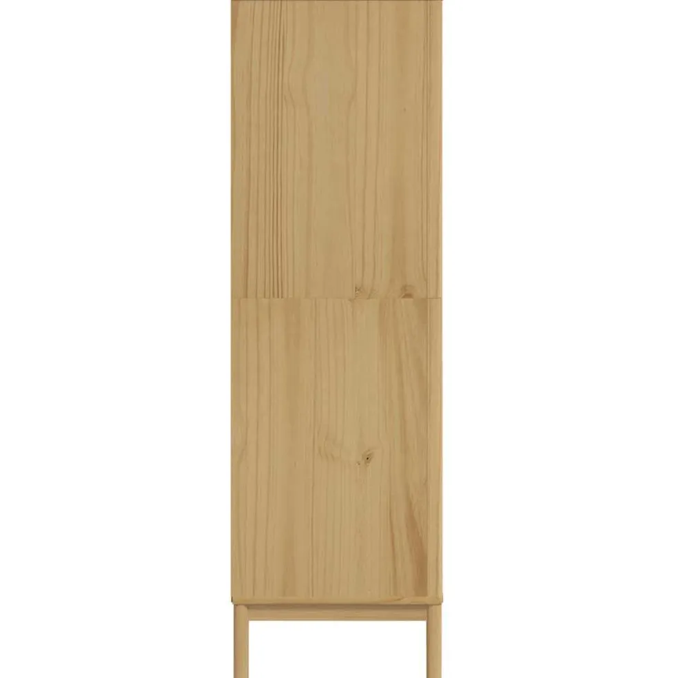 vidaXL Kledingkast FLORO 77x53x171 cm massief grenenhout wasbruin