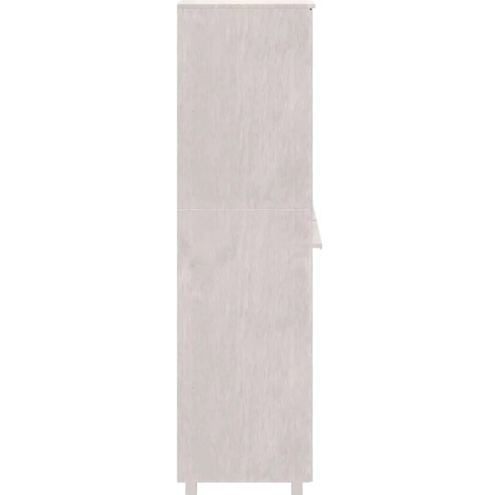 vidaXL Kledingkast HAMAR 89x50x180 cm massief grenenhout wit