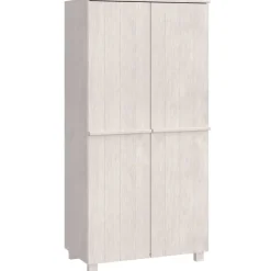 vidaXL Kledingkast HAMAR 89x50x180 cm massief grenenhout wit