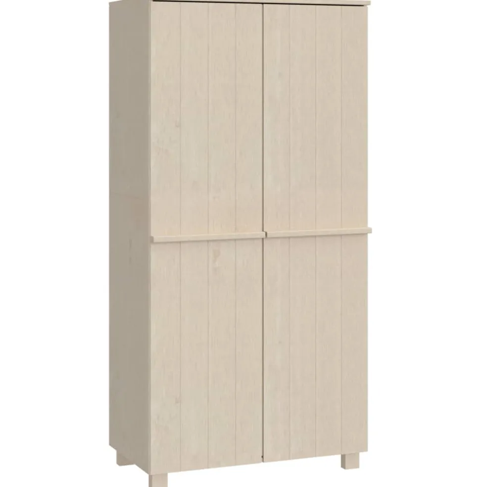vidaXL Kledingkast HAMAR 89x50x180 cm massief grenenhout honingbruin