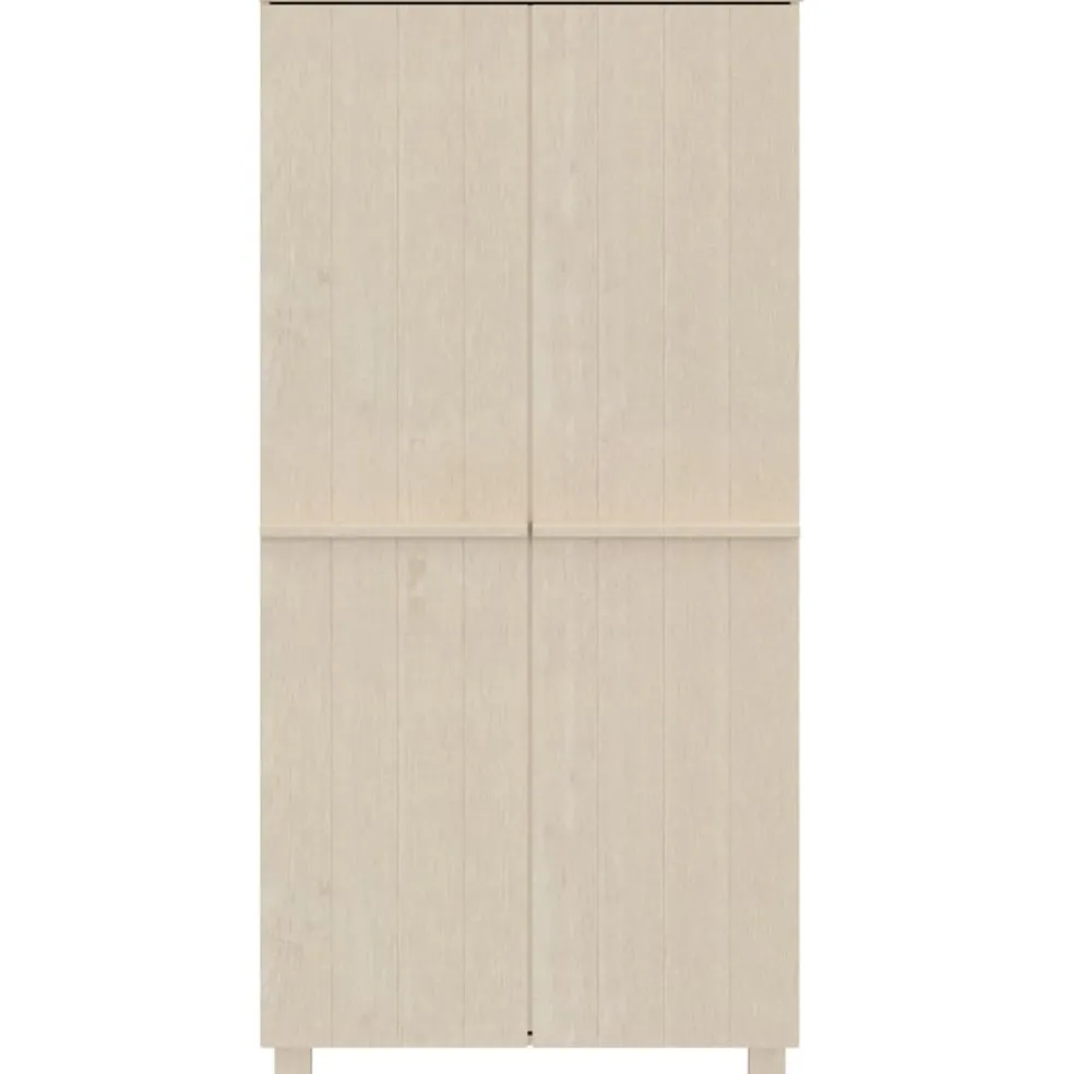 vidaXL Kledingkast HAMAR 89x50x180 cm massief grenenhout honingbruin
